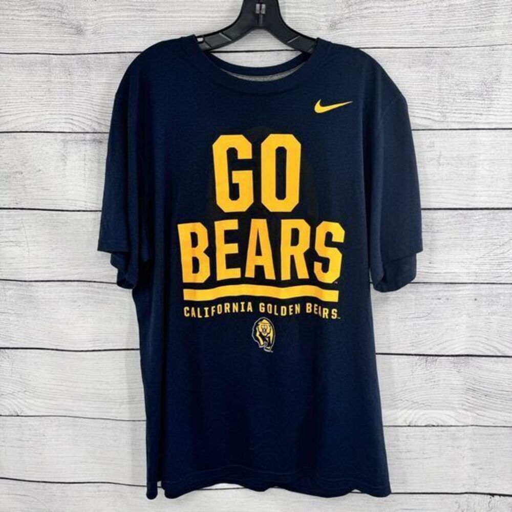 Nike Dri Fit University of California Golden Bears Mens Sz XL Go Bears NCAA Blue